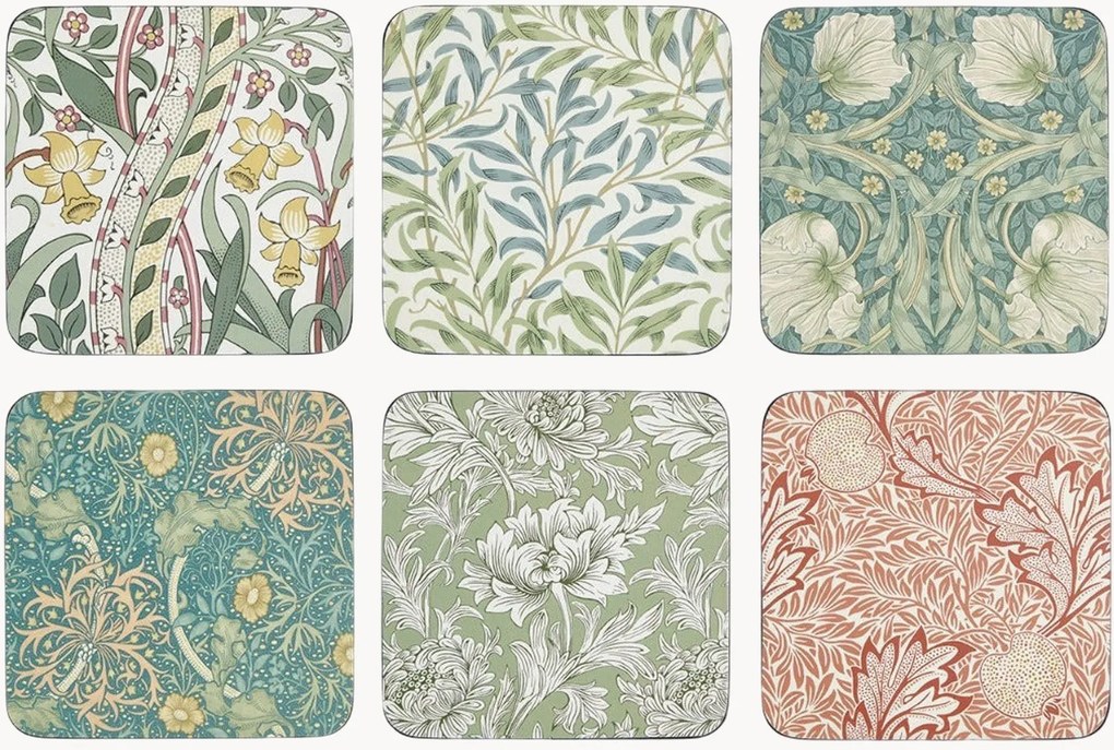 Set di 6 sottobicchieri Morris & Co