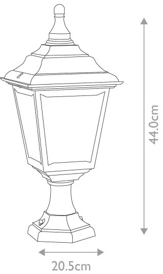 Elstead KERRY-PED-POR - Lampada da esterno KERRY 1xE27/100W/230V IP44