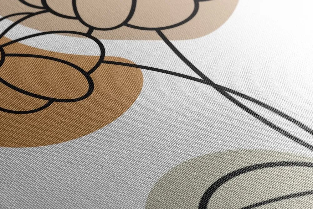 Quadro su tela – Fiore minimalista su sfondo bianco No1