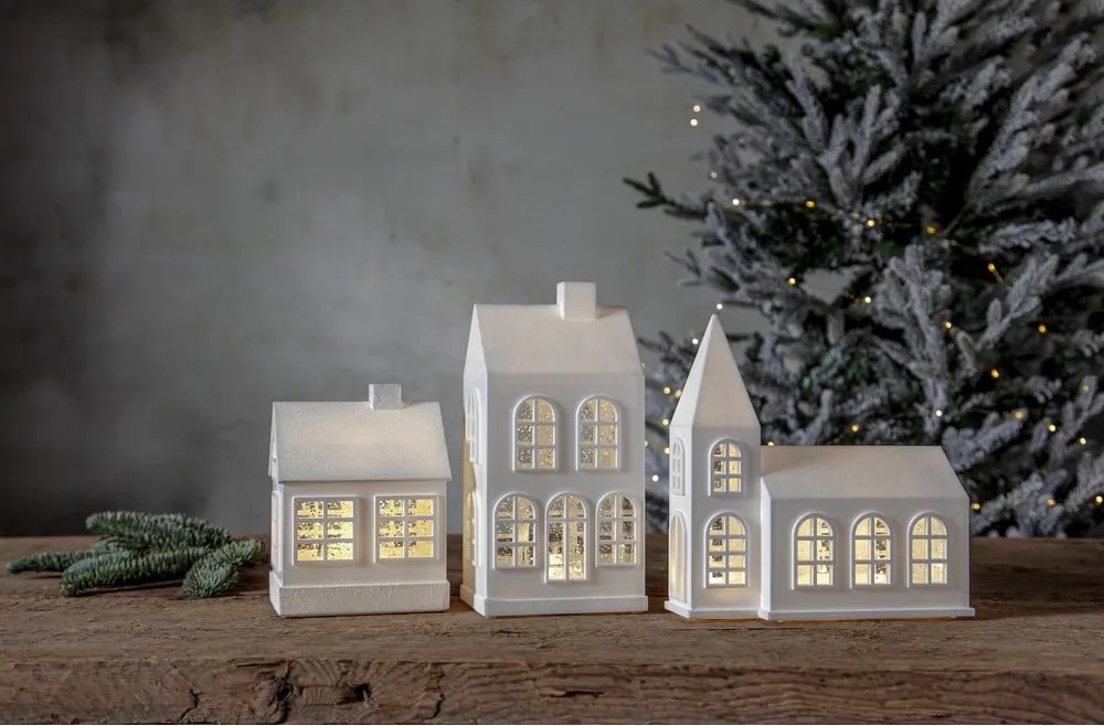 Decorazione luminosa bianca con motivo natalizio Winter - Star Trading