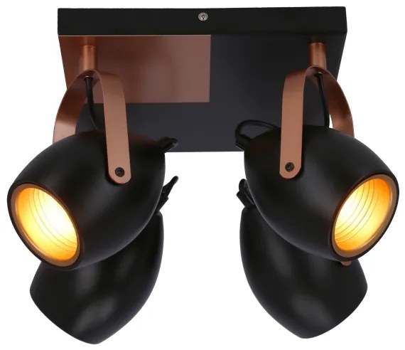 Faretto ANICA 4xE14/40W/230V nero/rame