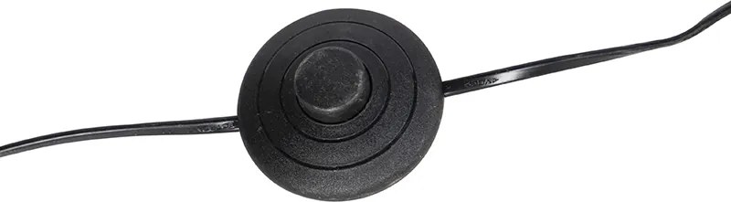 Lampada da terra rustica grigia con paralume in lino nero - Classico