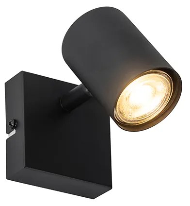 Faretto moderno nero regolabile quadrato - Jeana