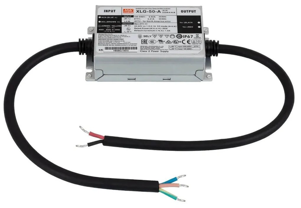 Lampione Stradale LED 50W 7.500lm/W - Lumileds chip Colore Bianco Naturale 4.000K