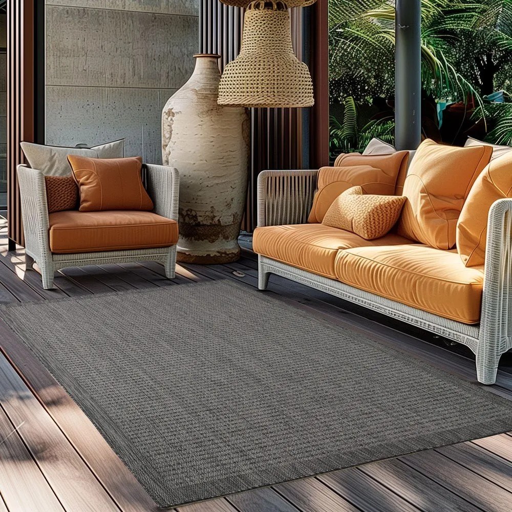 Tappeto da interno/esterno grigio scuro 200x290 cm Giza 1410 – Ayyildiz Carpets
