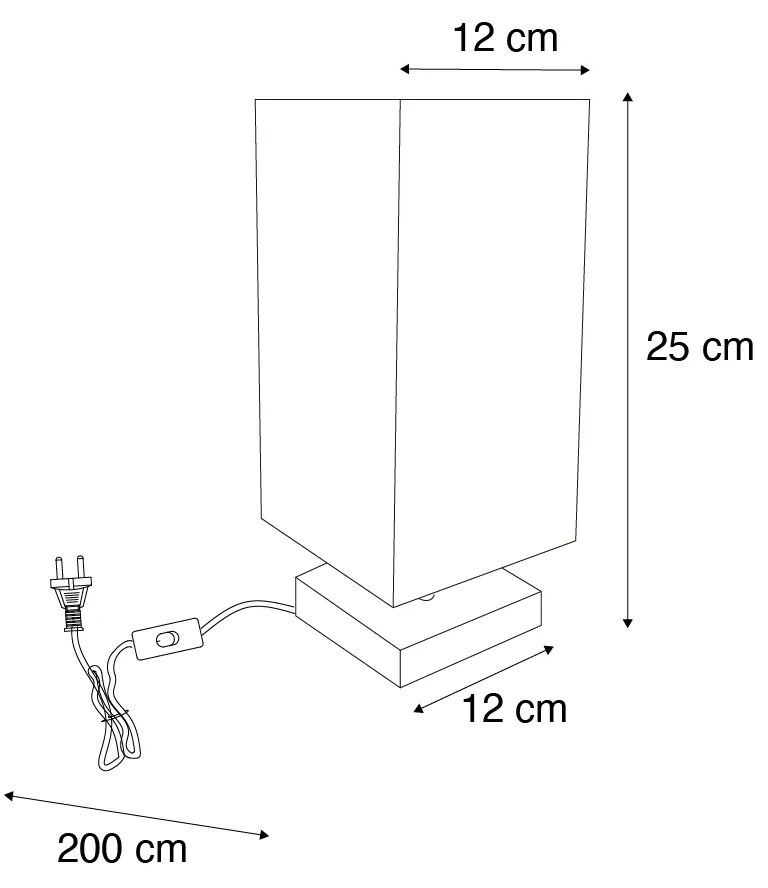 Lampada da tavolo moderna grigia con acciaio - Milo