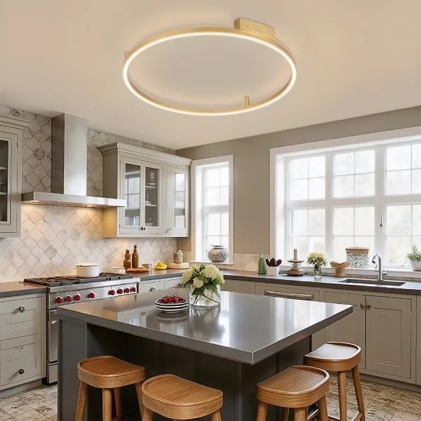 Brilagi - Lampada dimmerabile a LED PORTOFINO LED/60W/230V Ø 80 cm oro + telecomando