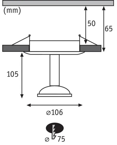 Paulmann 93591 - LED/2,5W Plafoniera GLINT 230V