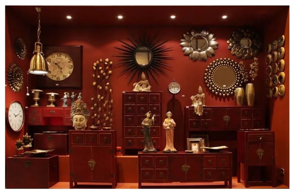 Cassettiera bassa rossa 130x50,5 cm Oriente - Ixia