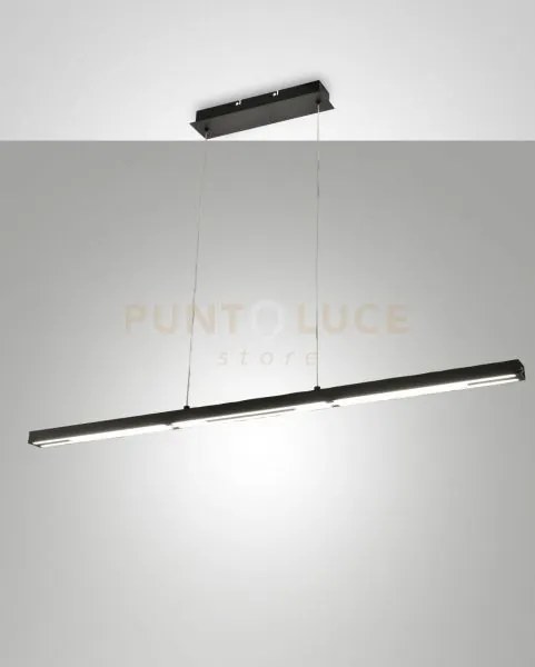 Ling lampada a sospensione nera a led 3000k - 40w - 4800 lm push di...