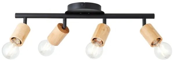 Brilliant - Faretto 4xE27/28W/230V bambù