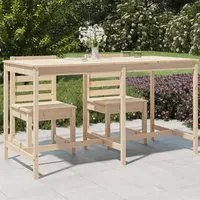 Tavolo da Giardino 203,5x90x110 cm in Legno Massello di Pino 824102