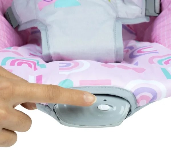 Bright Starts - Dondolo vibrante per bambini PINK PARADISE 1xLR14