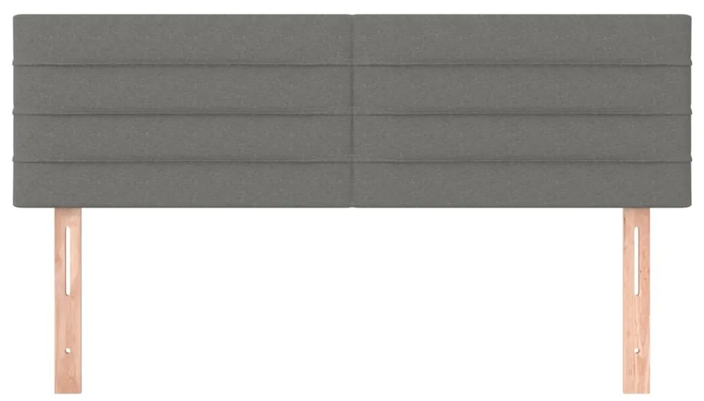 Testiere 2 pz grigio scuro 72x5x78/88 cm in tessuto