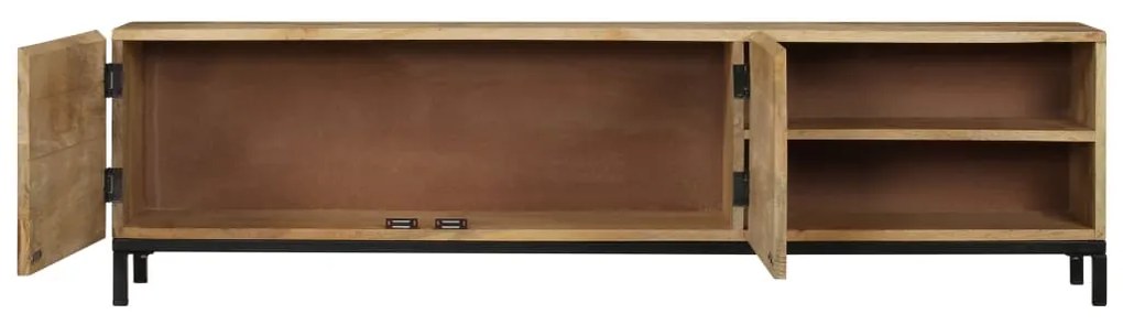 Mobile porta tv 145x30x41 cm in legno massello di mango