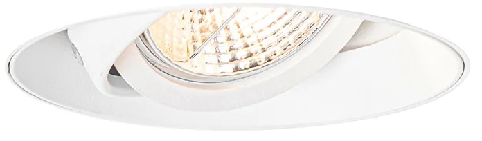 Faretto da incasso moderno bianco GU10 AR70 rotondo senza cornice - Oneon