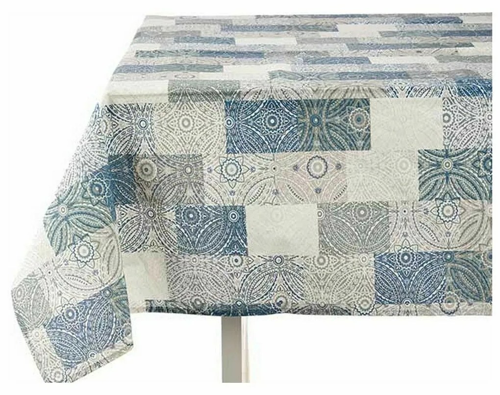 Tovaglia Tela Antimacchia Piastrella 140 x 180 cm Azzurro (6 Unità)