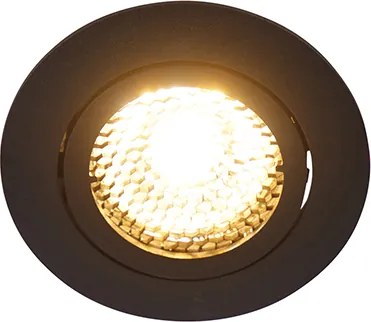 Faretto da incasso smart nero con WiFi GU10 regolabile - Ude Honey