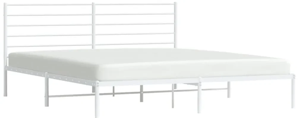 Giroletto con testiera metallo bianco 180x200 cm