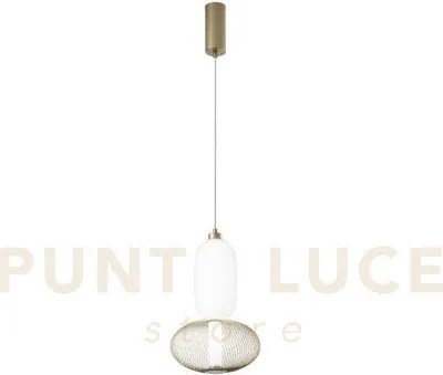 Lampadario a sospensione led inkas oro in vetro 18w 1860lm cct 3000...