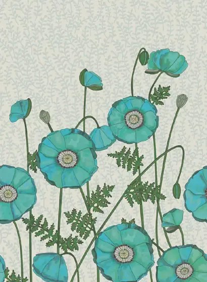 Eijffinger Carta da parati Poppies - 383610