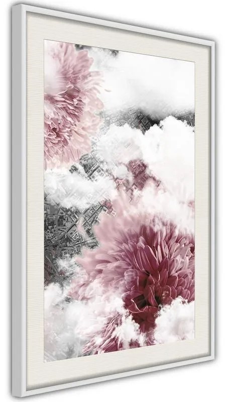 Poster  Flowers in the Sky  Cornice Quadri Cornice nera con pass-partout, Larghezza x Altezza Home decor 20x30