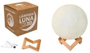 Lampada da tavolo Roymart 3D Luna Multicolore Ø 18 cm