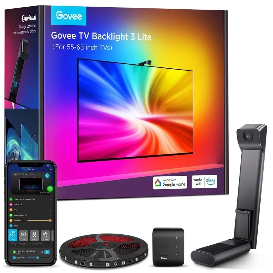 Govee - TV Backlight 3 Lite TV 55-65" SMART LED retroilluminazione RGBICW Wi-Fi IP67 +RC