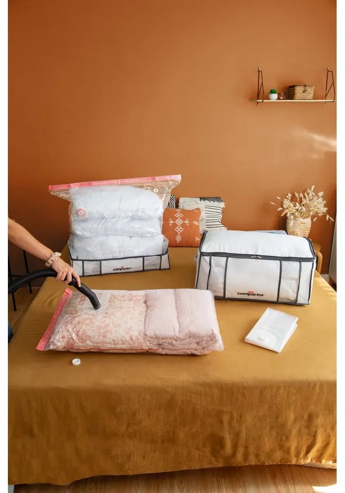Organizer per vestiti sottovuoto/rinforzato in tessuto 42x25x25 cm Life – Compactor