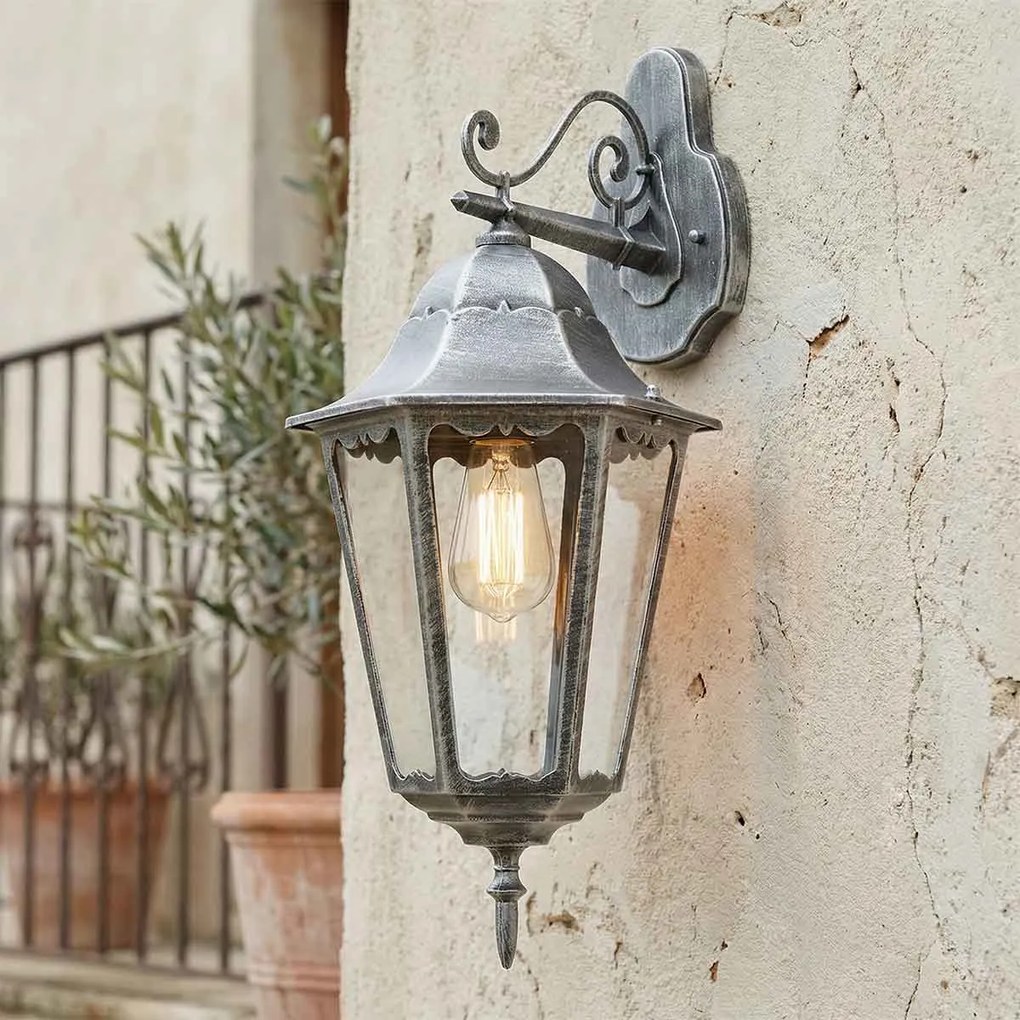 Applique da Esterno Vintage E27 IP54 Spazzolato - Serie Puccini B