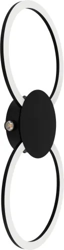 Eglo 902124 - Applique LED VENTICELLO LED/20W/230V + LED/0,91W nero