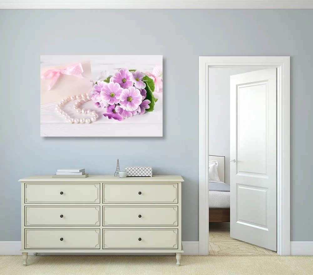 Quadro su tela – Natura morta romantica con tocco di lusso