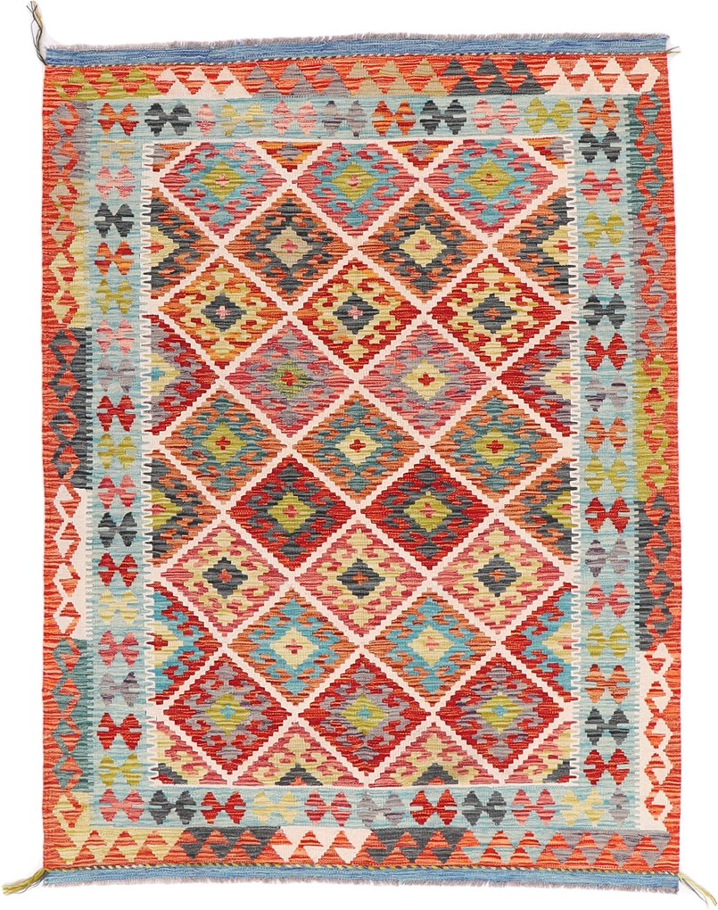 Kilim Tappeto 200x150 (Pakistan) Tessuto A Mano