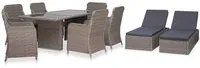 Set da Pranzo da Giardino 9 pz in Polyrattan Marrone 3057798