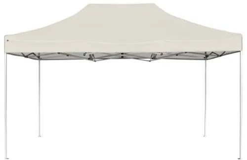 Gazebo Professionale Pieghevole in Alluminio 4,5x3 m Crema