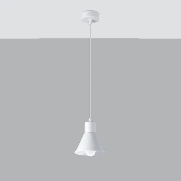 Sollux SL.0983 - Lampadario su filo TALEJA 1xE27/60W/230V bianco