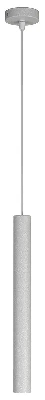 Sospensione Moderna Round Tube Metallo Grigio 1 Luce Gu10