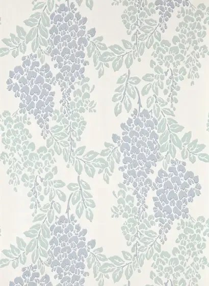 Farrow & Ball Carta da parati Wisteria - Pointing/ Theresa's Green/ Parma Gray