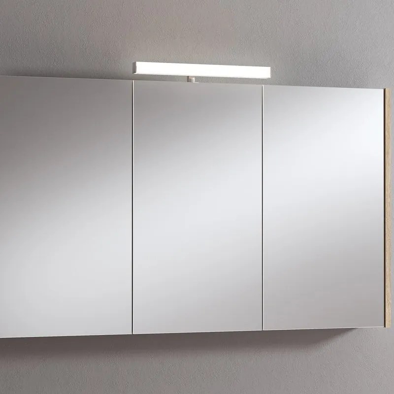 Pensile con luce Akira rovere nabucco L 120 x H 70 x P 15.5 cm