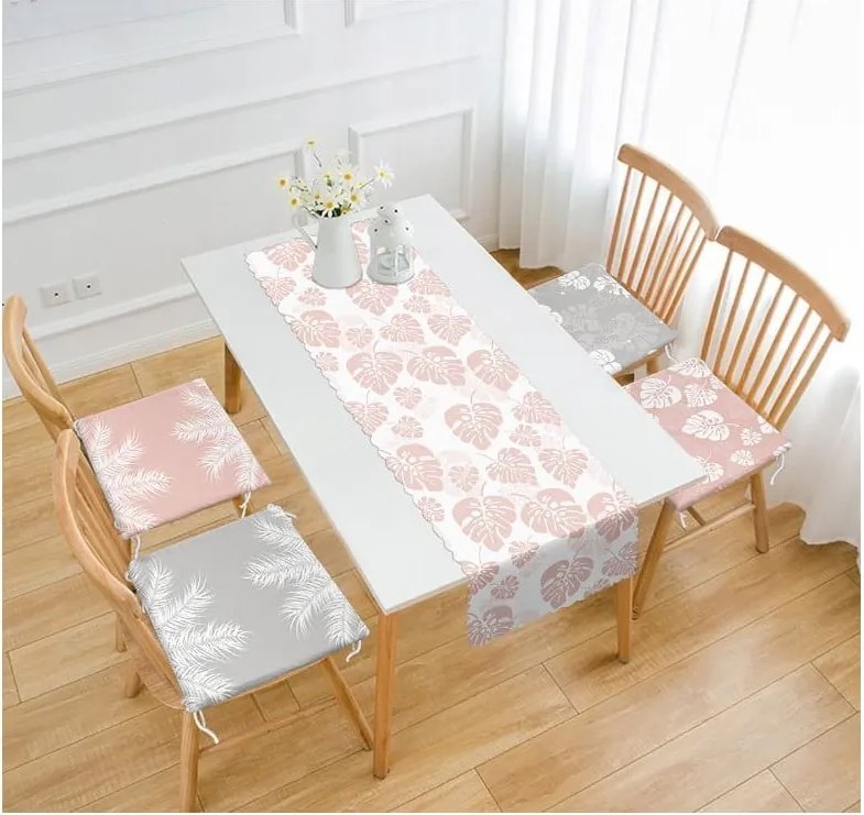 Set di runner e cuscini per sedie 5 pz Tropical Leaves – Mila Home