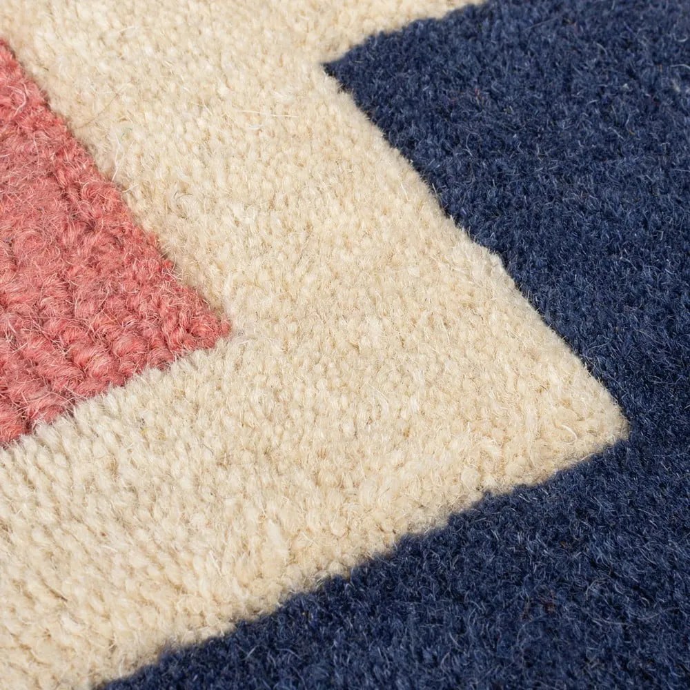 Tappeto in lana tessuto a mano 120x170 cm Retro Blocks - Flair Rugs