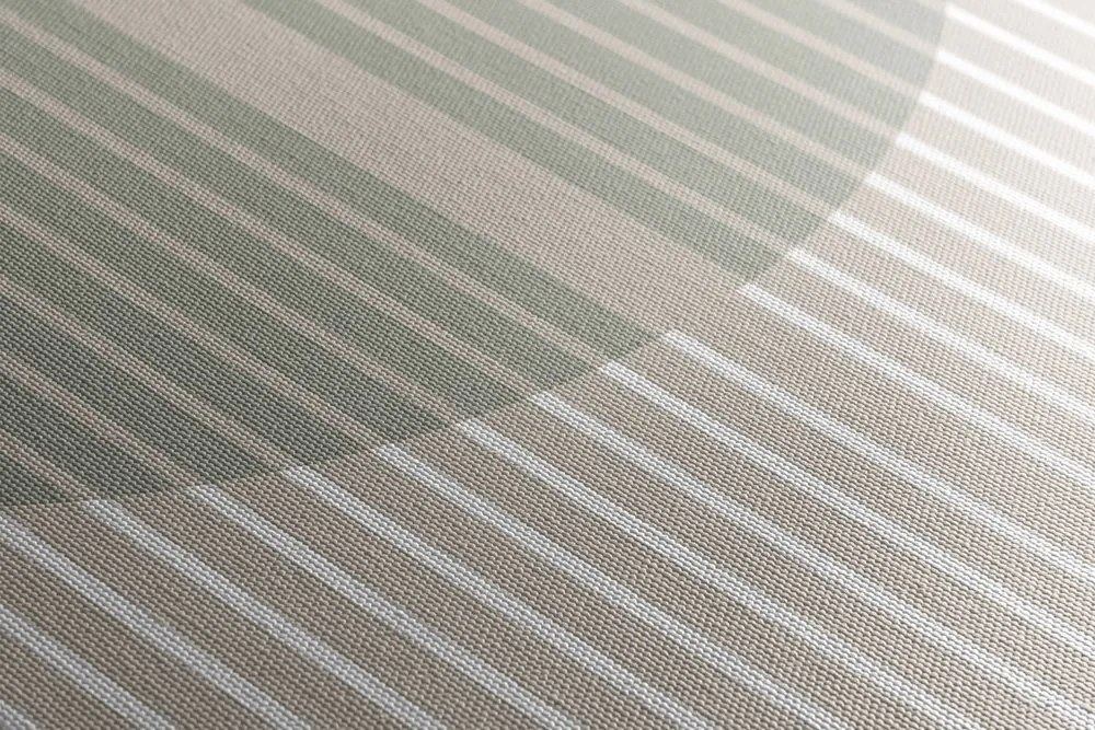 Stampa su tela – Motivo elegante con cerchio Mid-Century