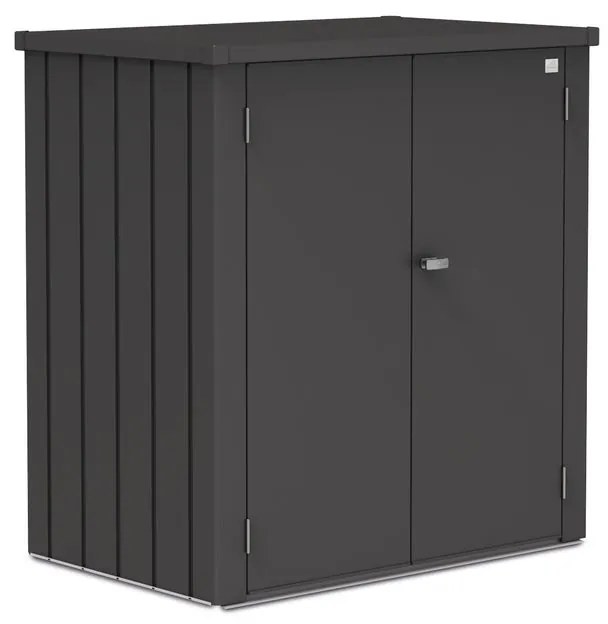 Box portattrezzi in acciaio BIOHORT Romeo L 132 x P 87 x H 140 cm grigio scuro metallizzato