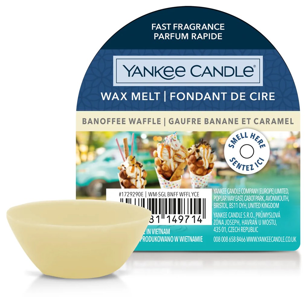 Banoffee Waffle, cera Yankee Candle per bruciatore