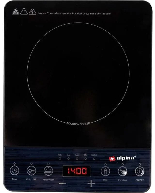Alpina Switzerland 871125218286 Piastra a induzione Protezione da surriscaldamento