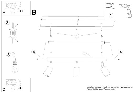 Sollux SL.1288 - Faretto VERDO 3xGU10/10W/230V bianco