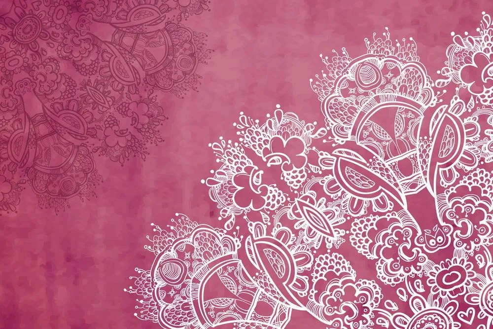 Quadro su tela – Elementi di Mandala floreale