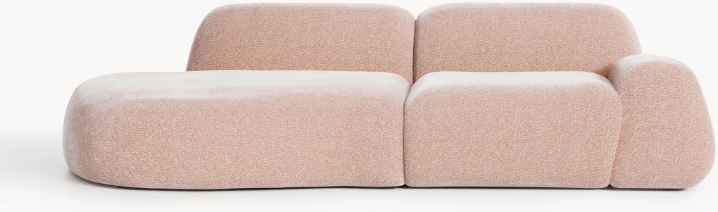 Chaise longue componibile 3 posti in teddy Wolke