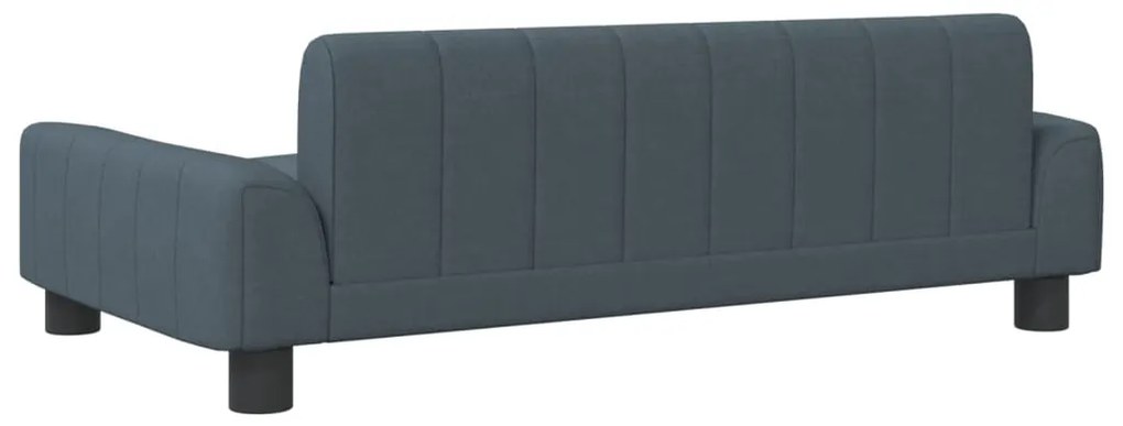 Divano per bambini grigio scuro 90x53x30 cm in tessuto