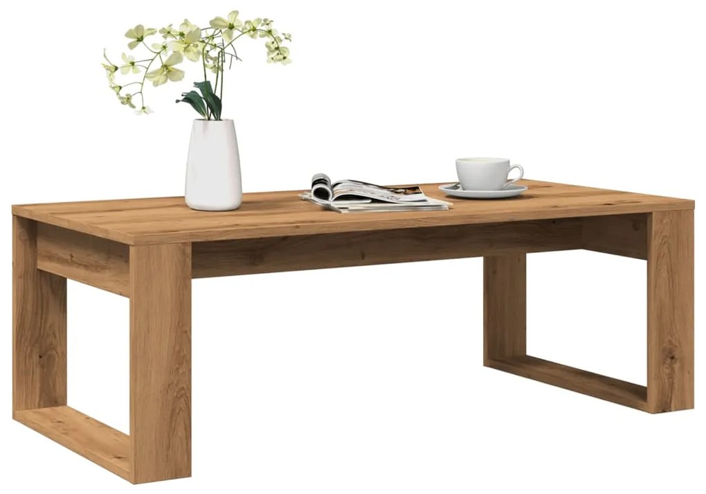 Tavolino Salotto Rovere Artigianale 102x50x35 Cm İn Truciolato /